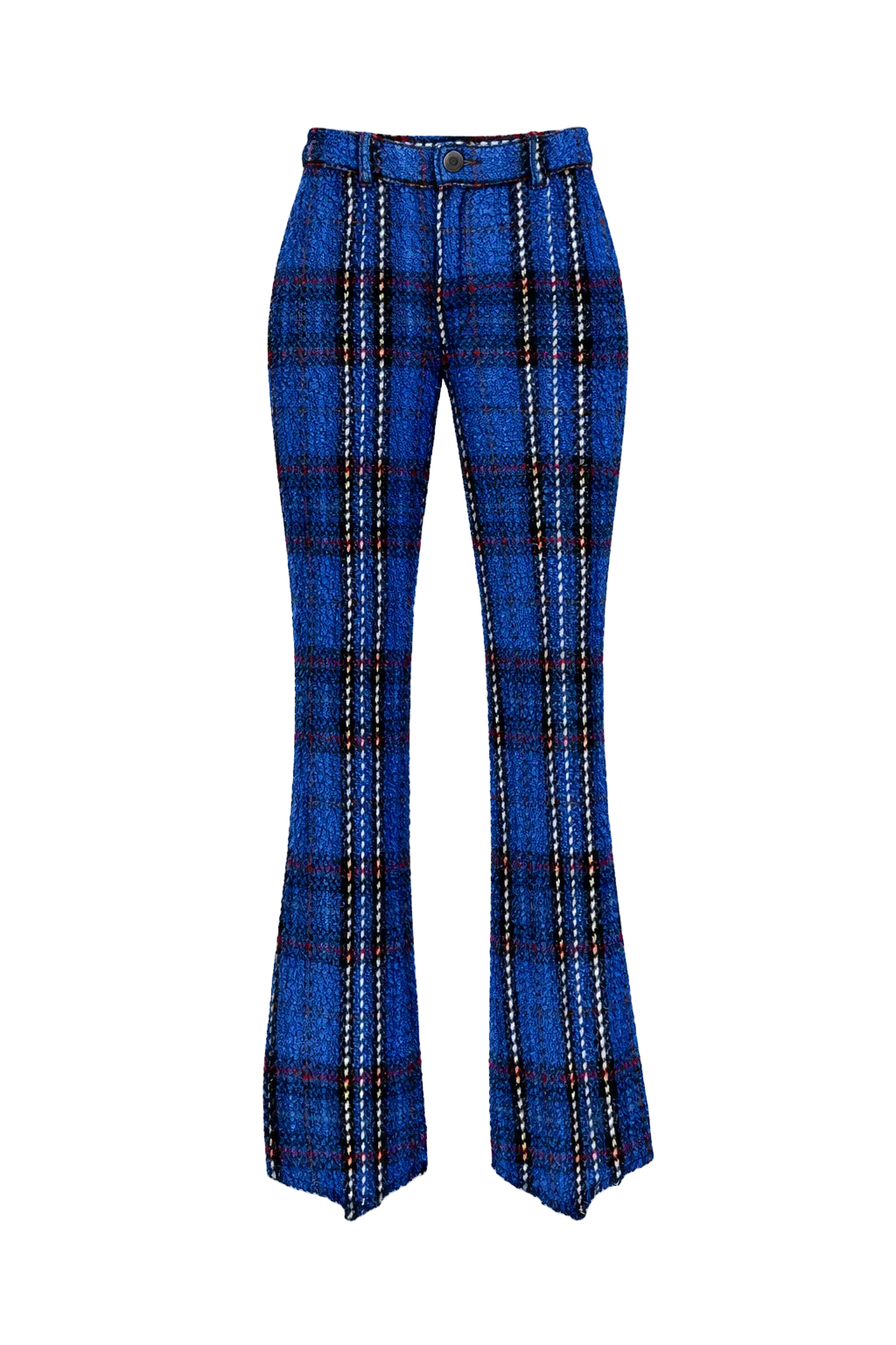 Maßgeschneiderte Tweed-Hose mit Schlag