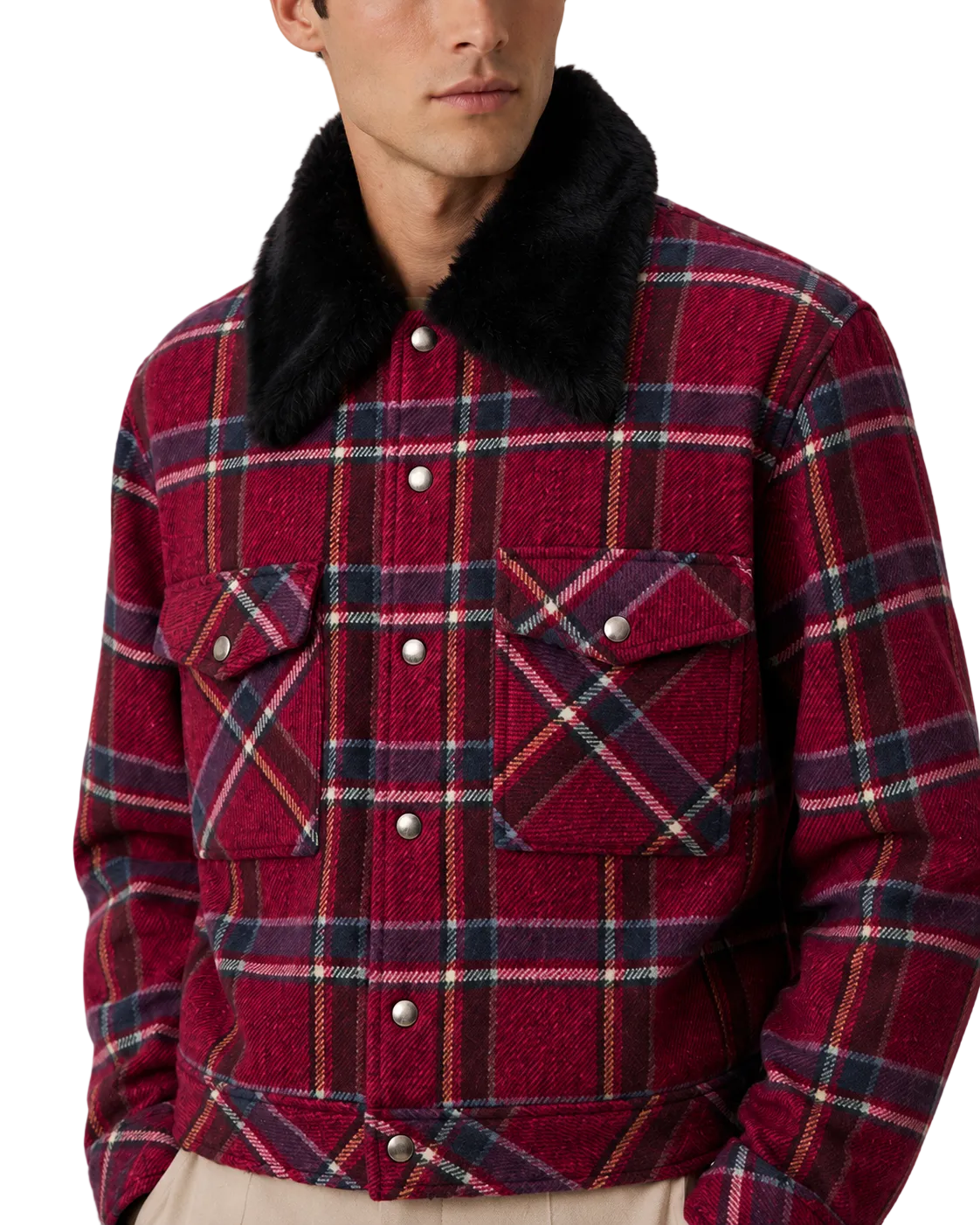 Karierter Wollblazer