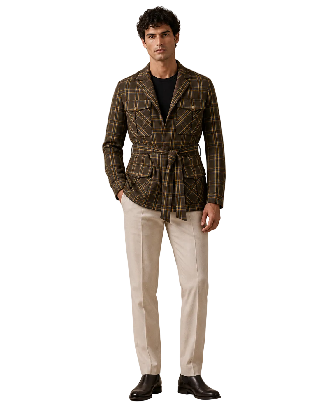 Chaqueta Sahariana de Cuadros