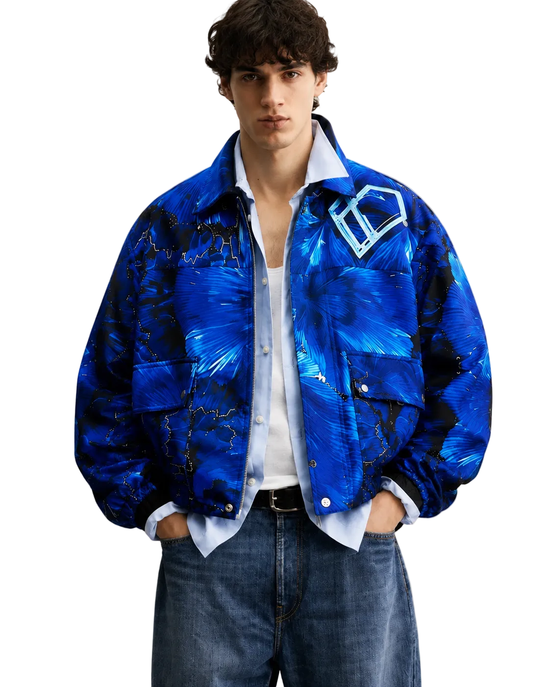 Bedruckte Satinjacke