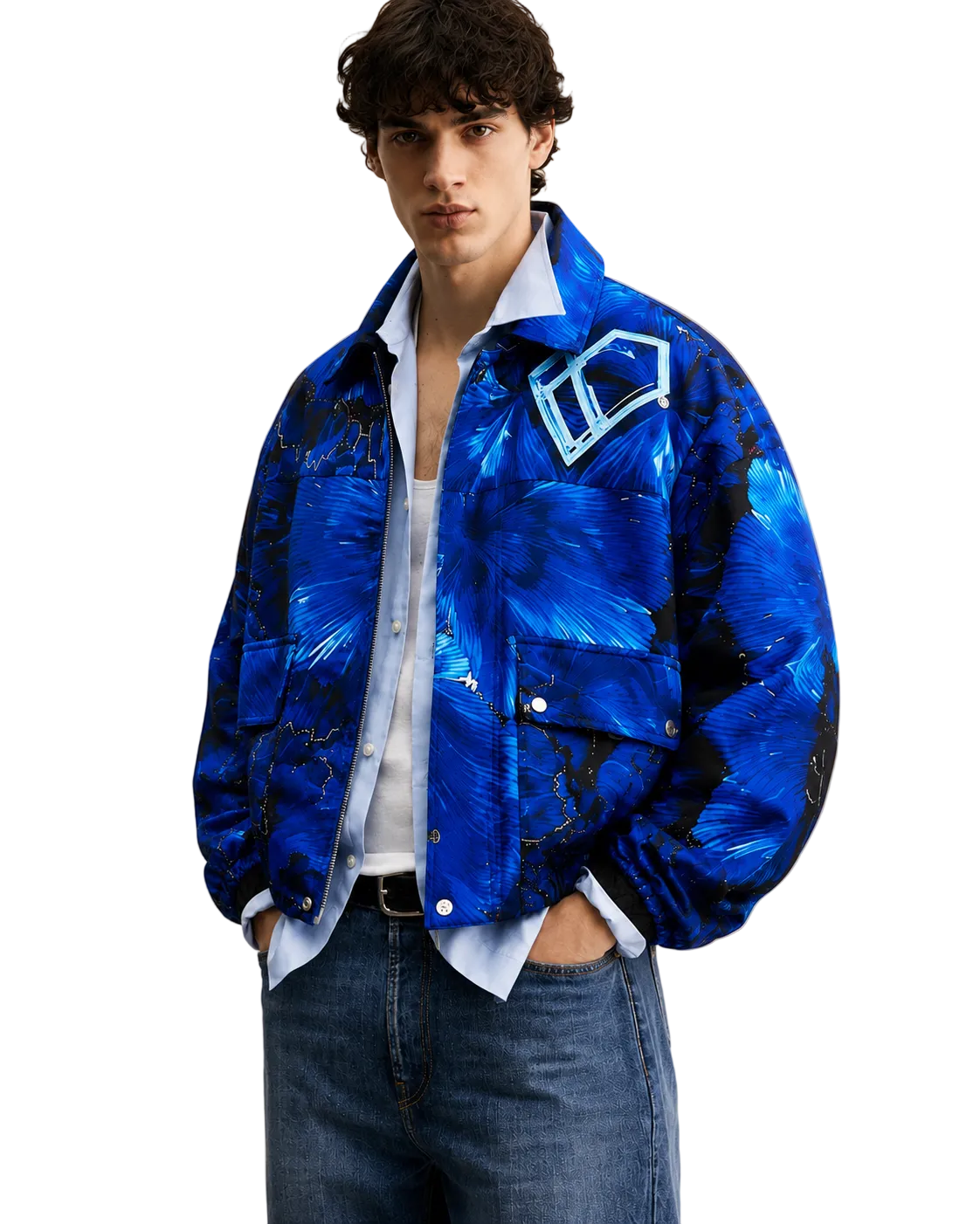 Bedruckte Satinjacke