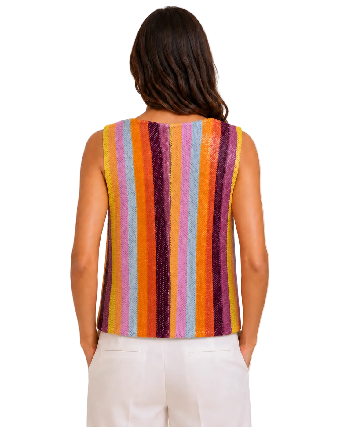 Bunte Paillettenweste