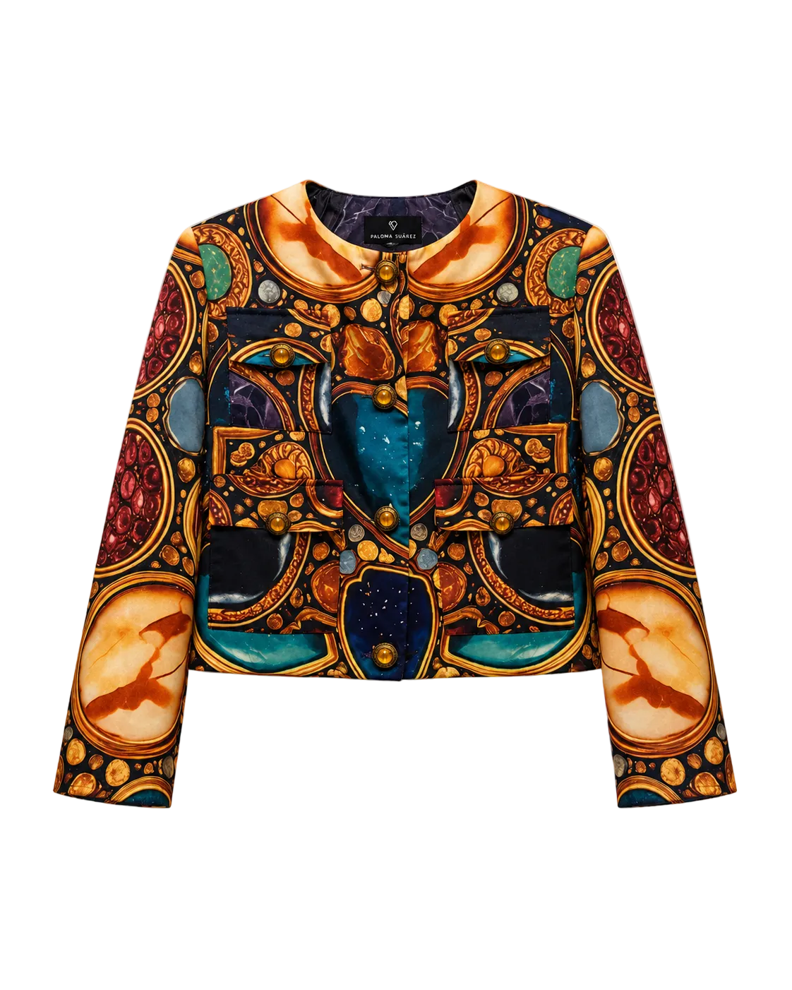 Bedruckte Satinjacke