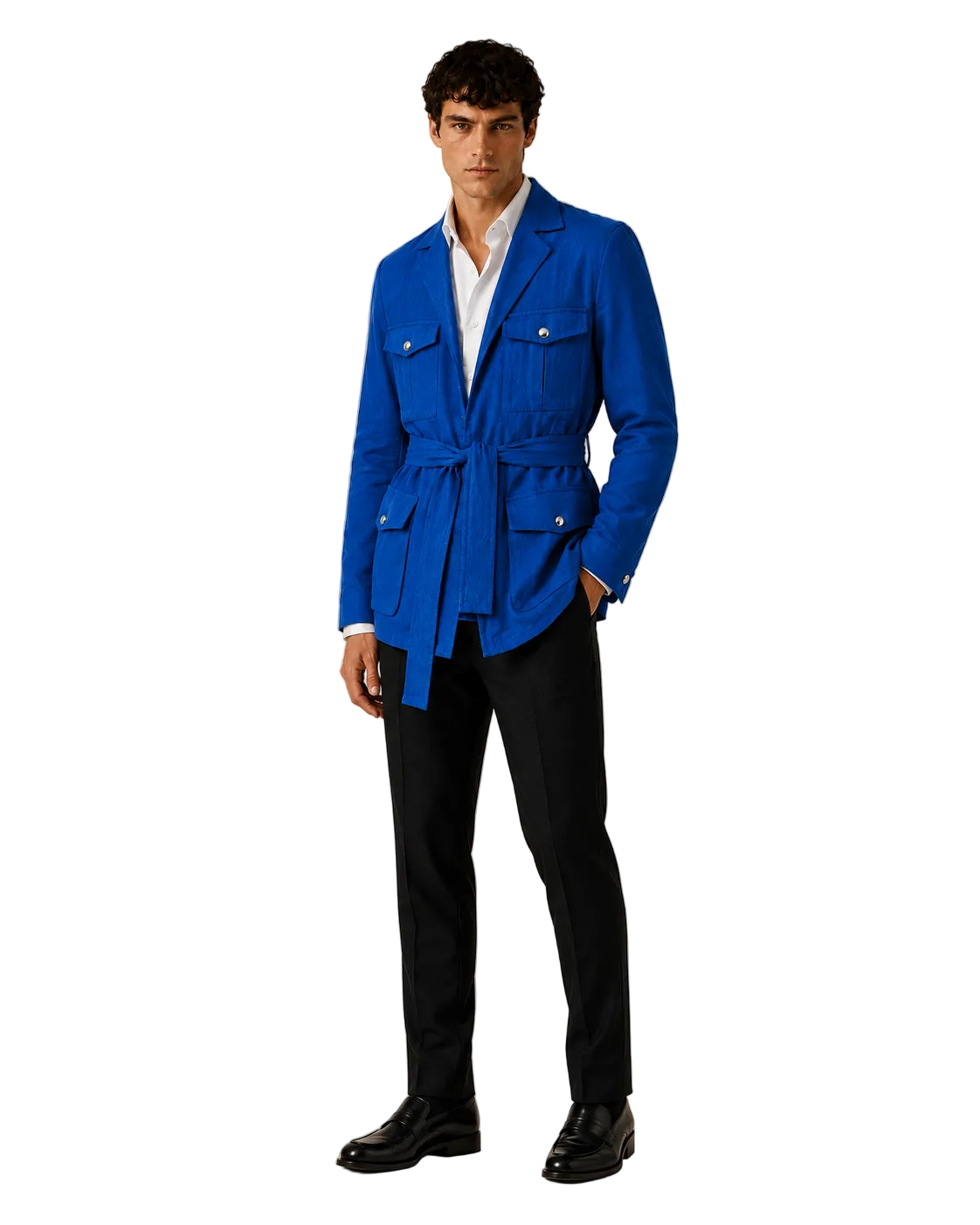 Sahariana-Jacke aus Leinen