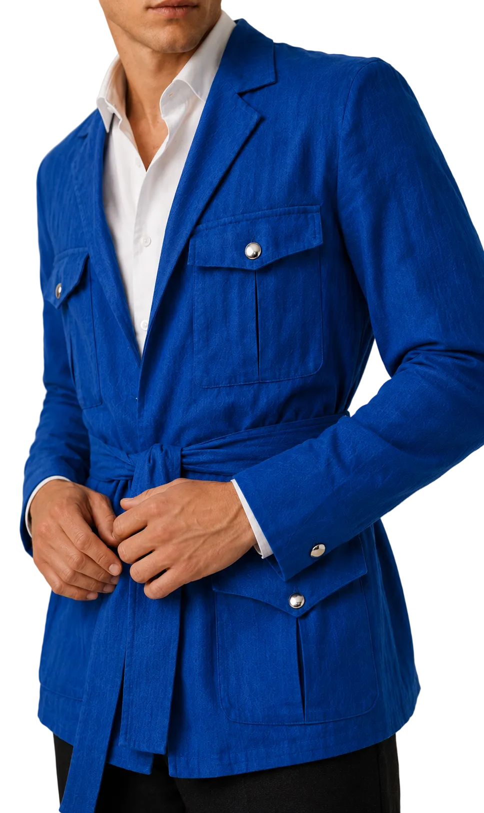 Sahariana-Jacke aus Leinen
