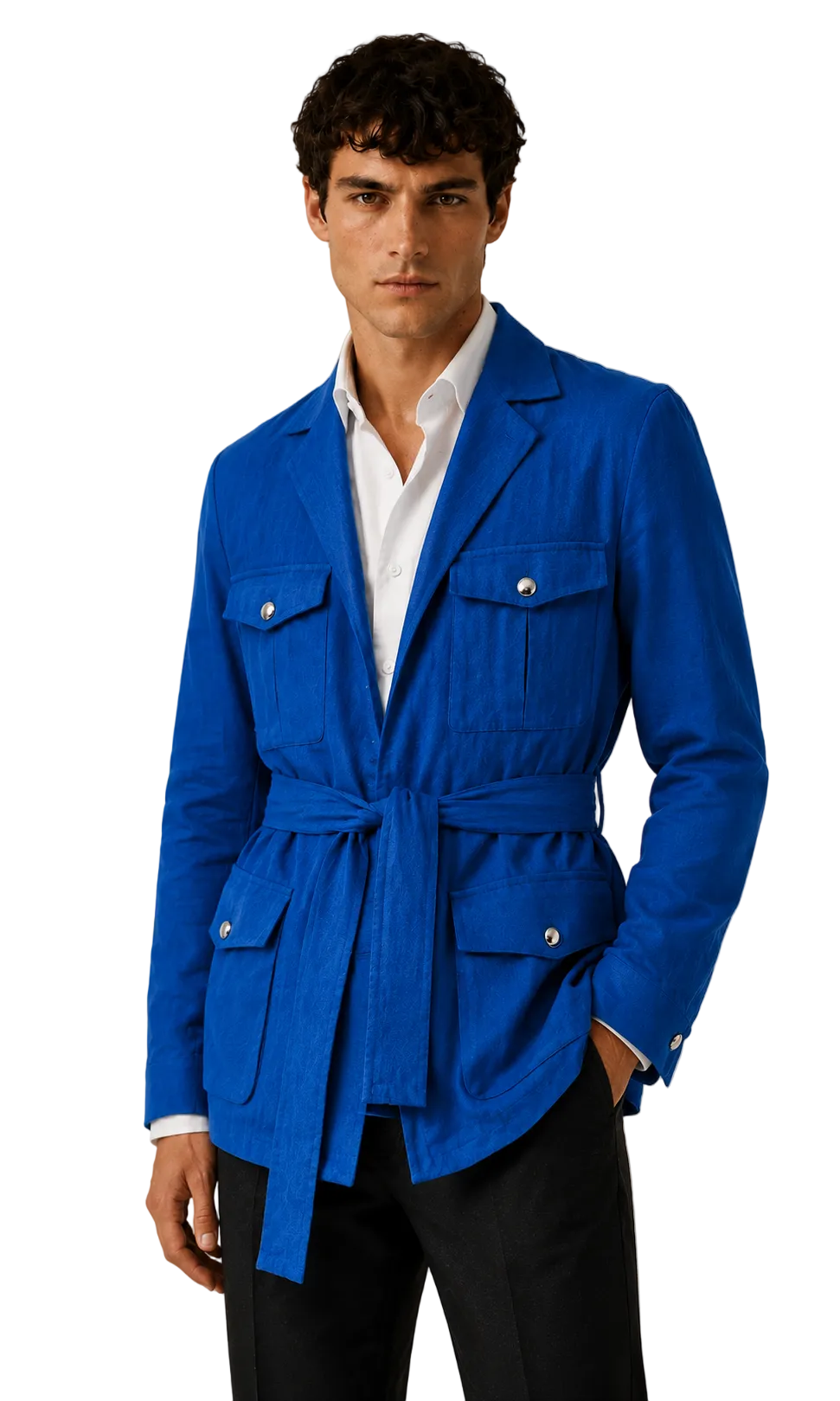 Sahariana-Jacke aus Leinen