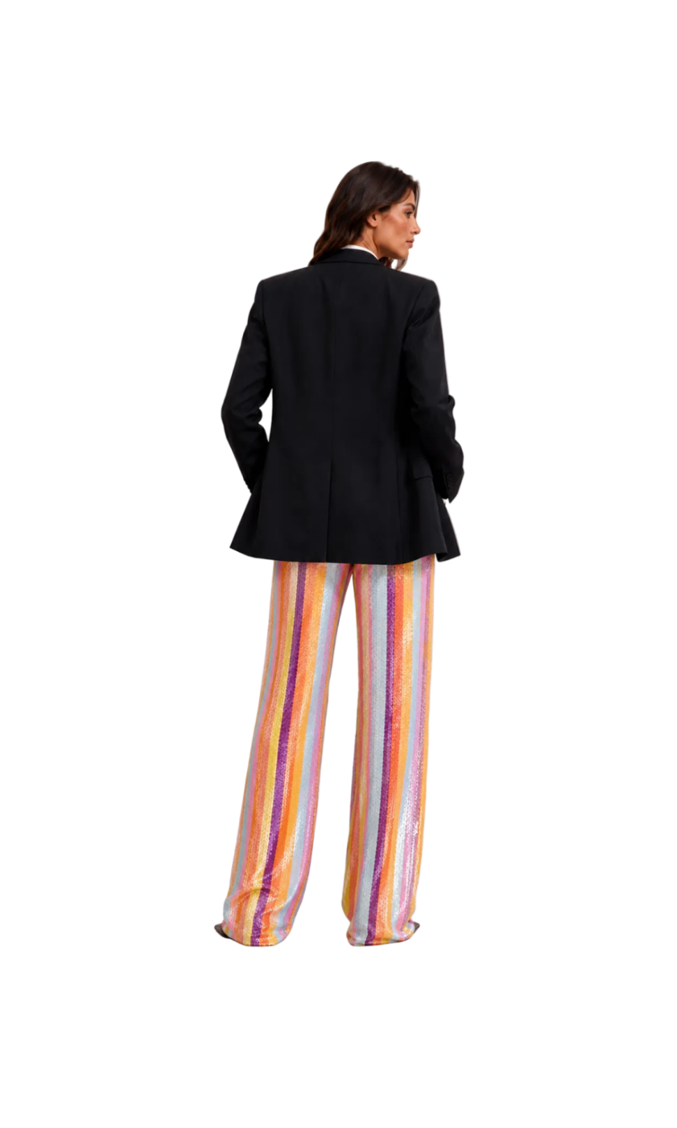 Mehrfarbige Pailletten-Schneiderhose