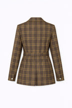 Checked Wool Sahariana Jacket