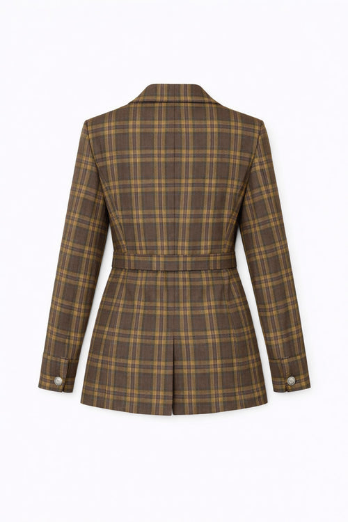 Checked Wool Sahariana Jacket