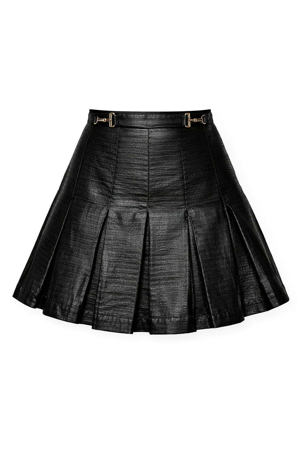 Sculpted Pleated Mini Skirt