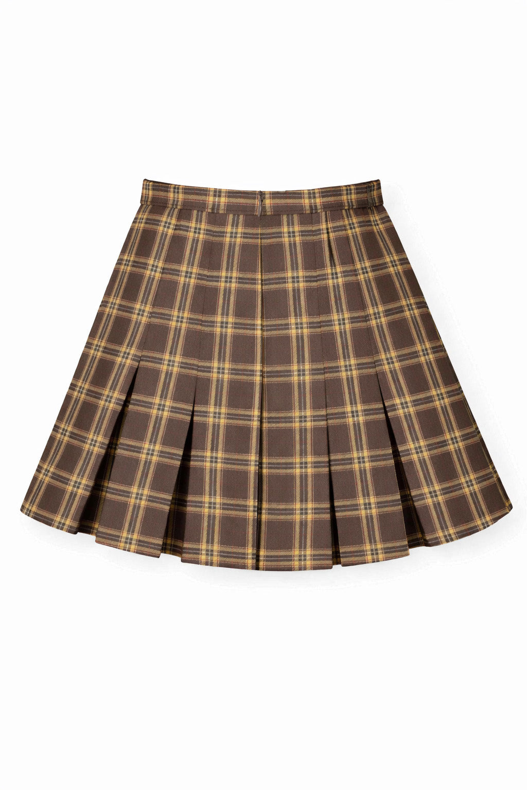 Checked Pleated Mini Skirt
