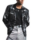 Printed Satin Blazer