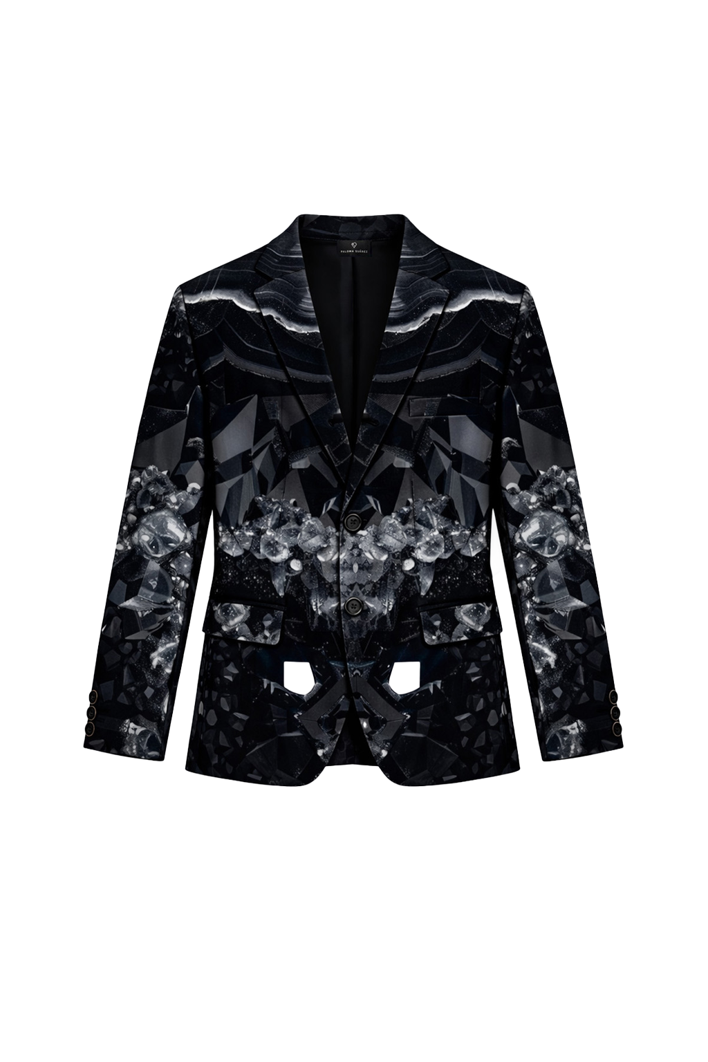 Blazer aus bedrucktem Satin