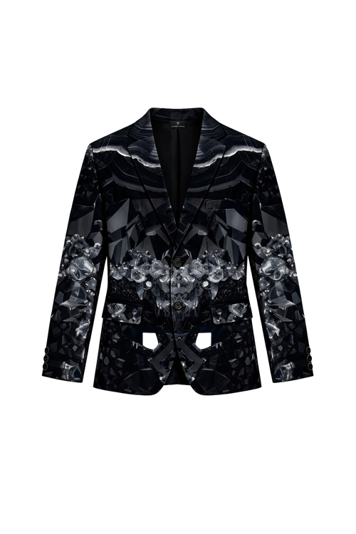 Blazer de Satén Estampado