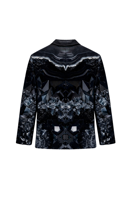 Blazer de Satén Estampado