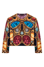 Bedruckte Satinjacke