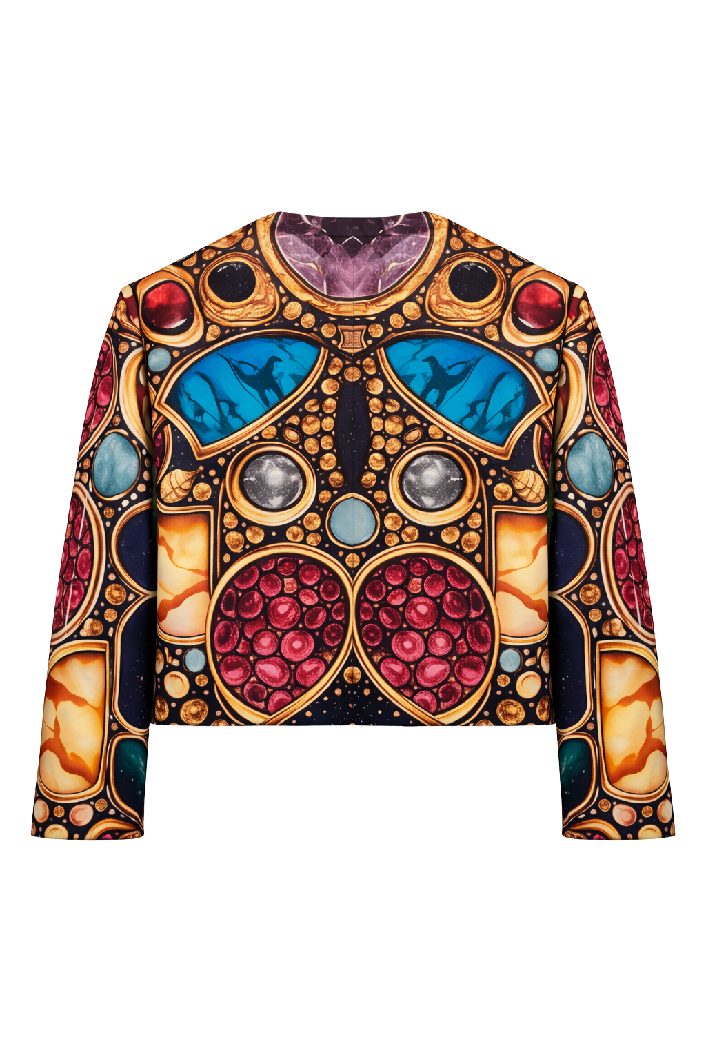 Bedruckte Satinjacke