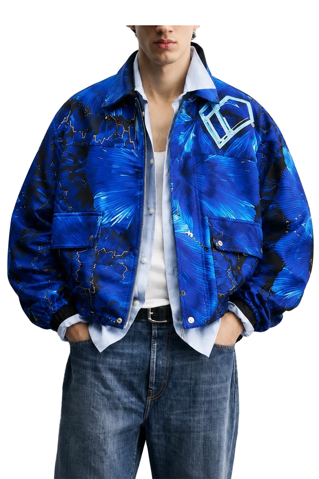 Bedruckte Satinjacke