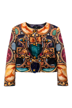 Bedruckte Satinjacke