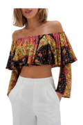Printed Bardot Top