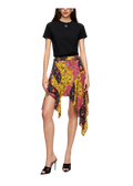 Asymmetric Printed Skirt
