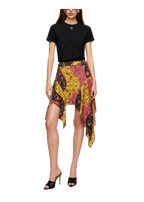 Asymmetric Printed Skirt