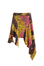 Asymmetric Printed Skirt