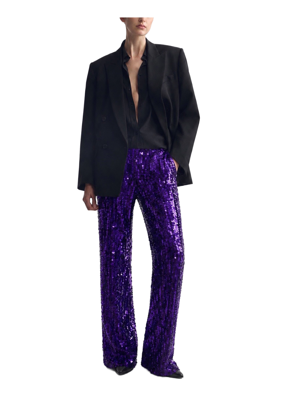 Fluid Sequin Trousers