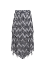 Fringe Sequin Midi Skirt