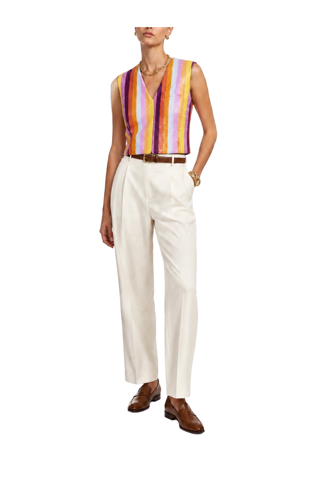 Multicolour Sequin Vest