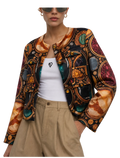 Bedruckte Satinjacke