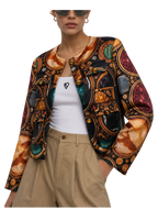 Bedruckte Satinjacke