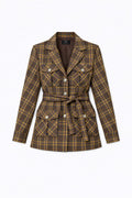 Checked Wool Sahariana Jacket