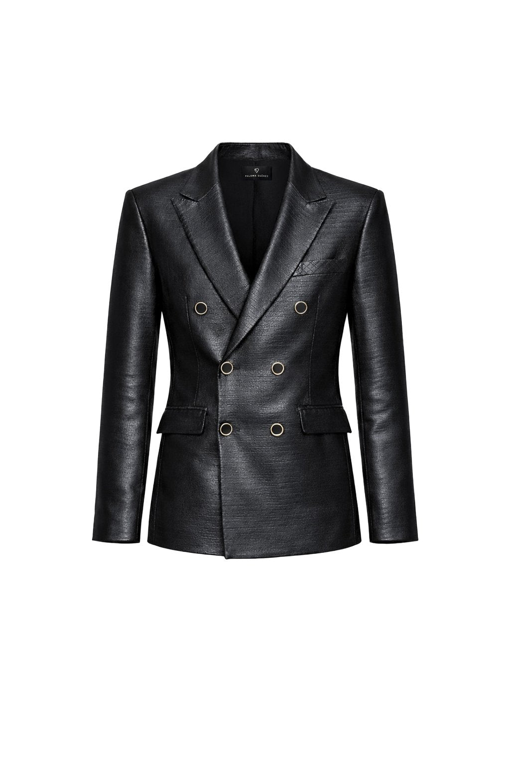Blazer Cruzado en Piel Vegana