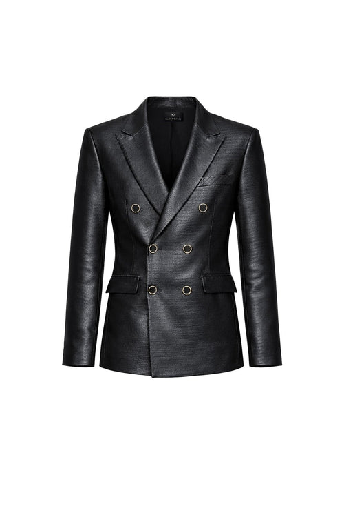 Blazer Cruzado en Piel Vegana