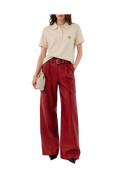 Belted Premium Vegan Leather Cargo Trousers