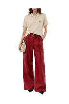 Belted Premium Vegan Leather Cargo Trousers